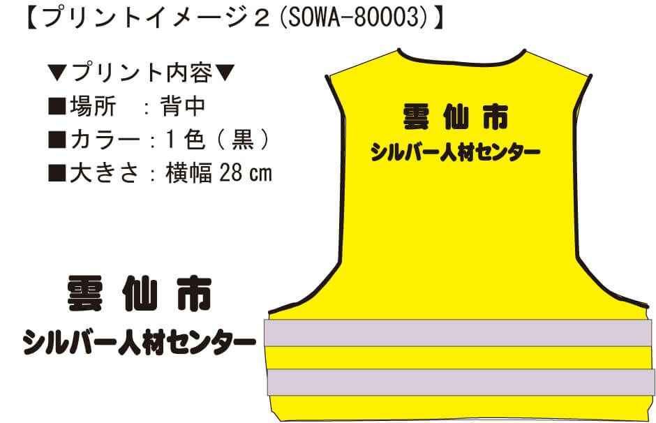 お客様との打ち合わせで実際に見ていただいたネーム入りメッシュベスト完成イメージ画像です。