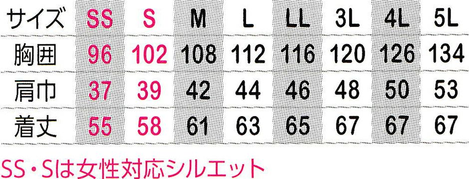 サイズ表