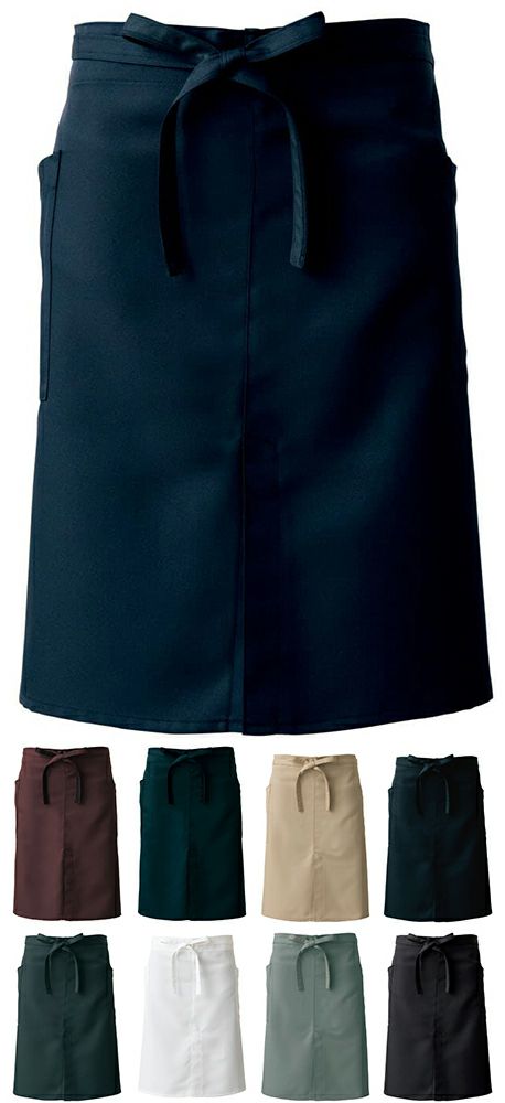 制電素材のミドル丈エプロン