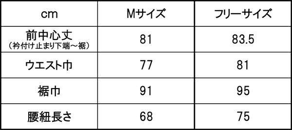 サイズ表