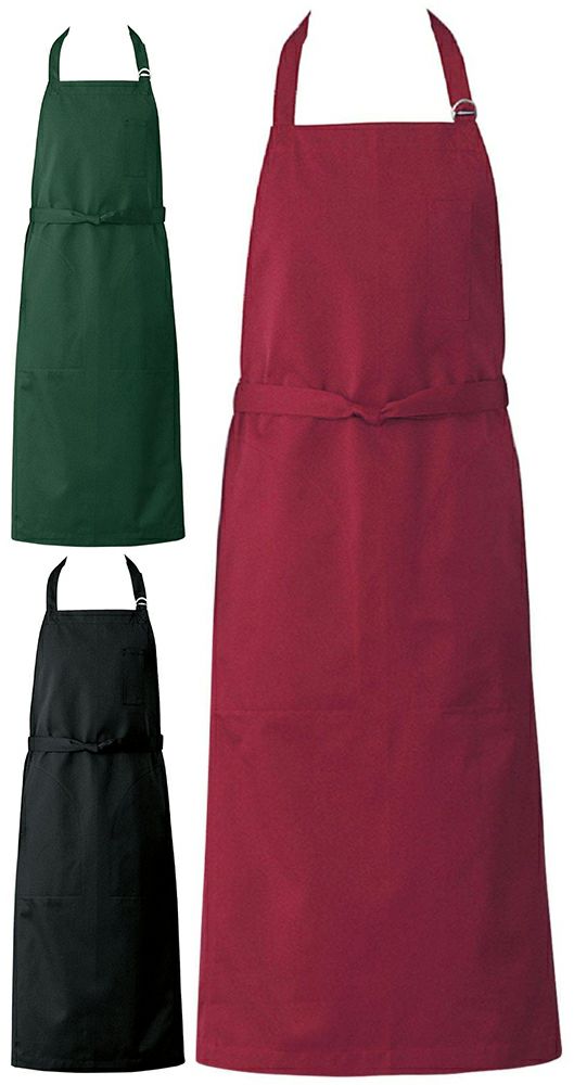 ロング丈・首掛け胸当てエプロン（撥水・撥油）