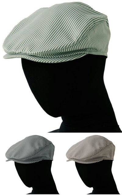 ヒッコリーストライプ】ワークキャップ [7-JW4688]│名入れロゴ刺繍