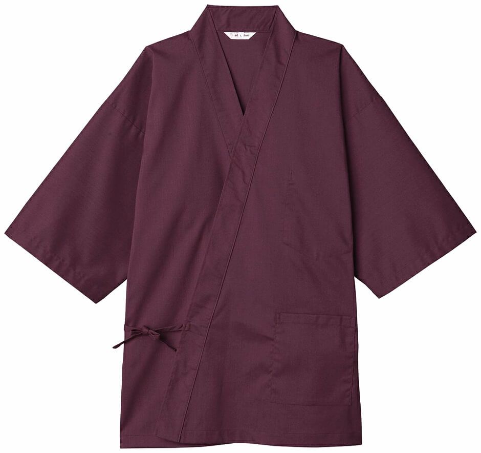 無地の状態のままの作務衣はこちら。<br>加工する事によって全然別物のユニフォームになるのです！