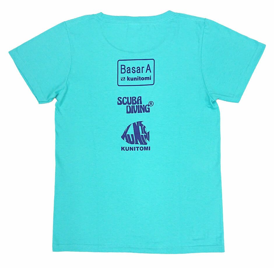 後日、新規プリント版を作ってロゴ入りTシャツのご注文もいただきました。<br>ミントカラーのTシャツに紺色プリントの配色が素敵ですね♪<br>夏用ユニフォームとして大活躍させてくださいませ。