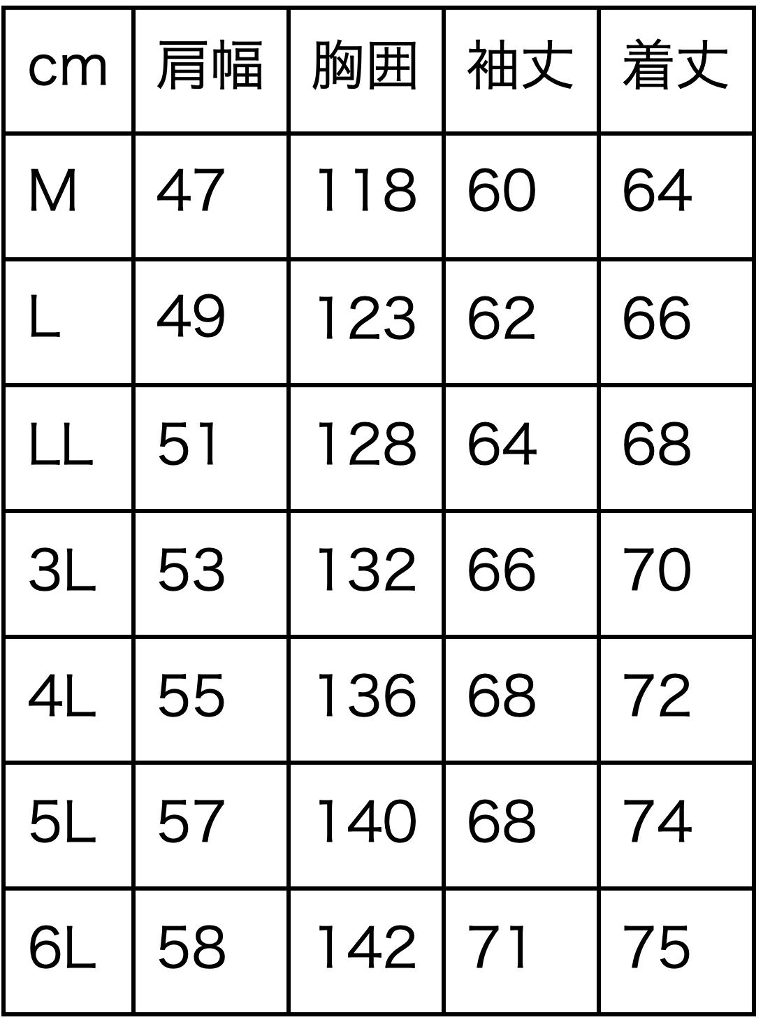 サイズ表
