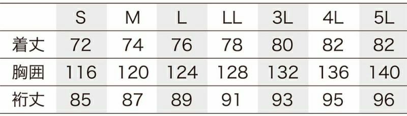 ※Sサイズは女性用として購入される事が多いです。<br> ※裄丈（ゆきたけ）は首の後ろから袖までの長さのことです。