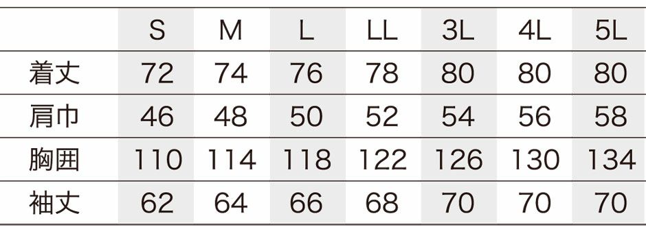 サイズ表