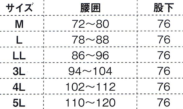 サイズ表