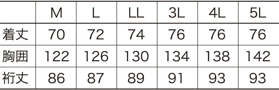 サイズ表