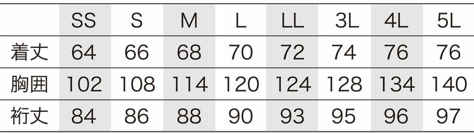 サイズ表