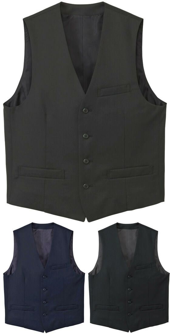 レディース用フォーマルベスト（ストライプ有）