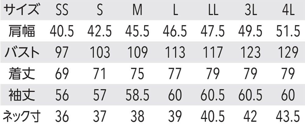 サイズ表