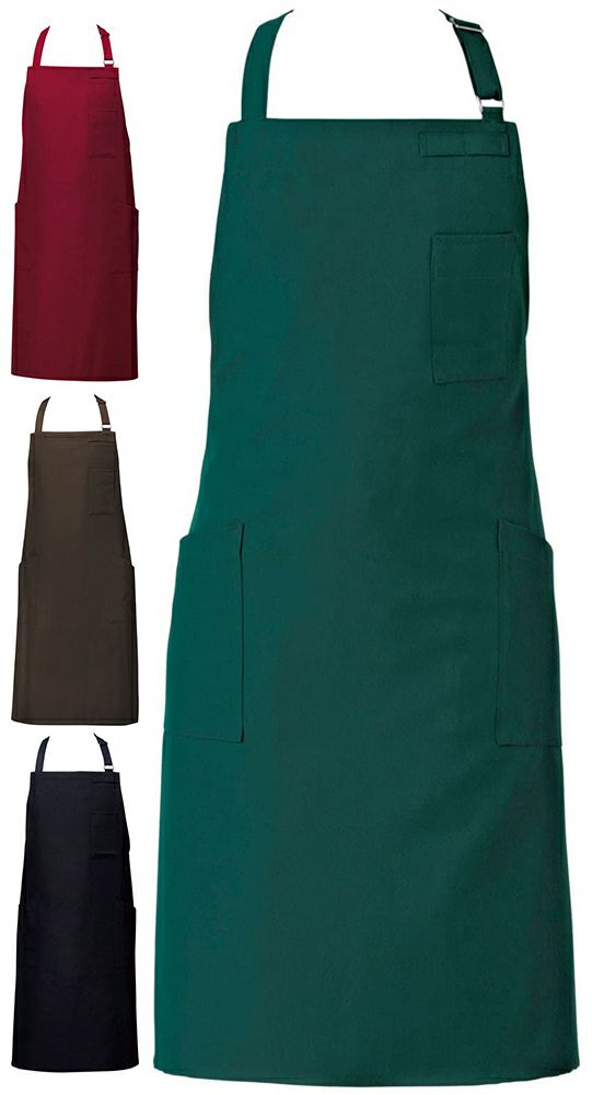 【退色防止加工】胸当て・首掛けエプロン（制電素材・撥水撥油）