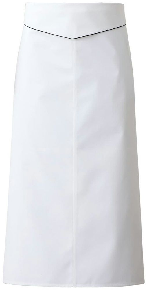 ソムリエ腰下ロング丈エプロン　ホワイト