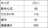 サイズ表