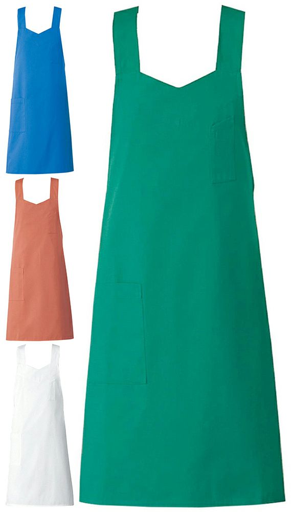 胸当て・背中クロスエプロン（制菌・制電）