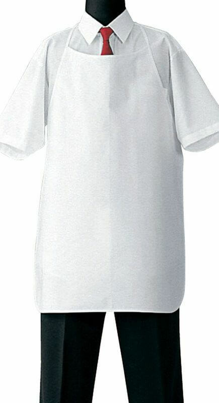 【焼肉用】首掛けエプロン:ホワイト