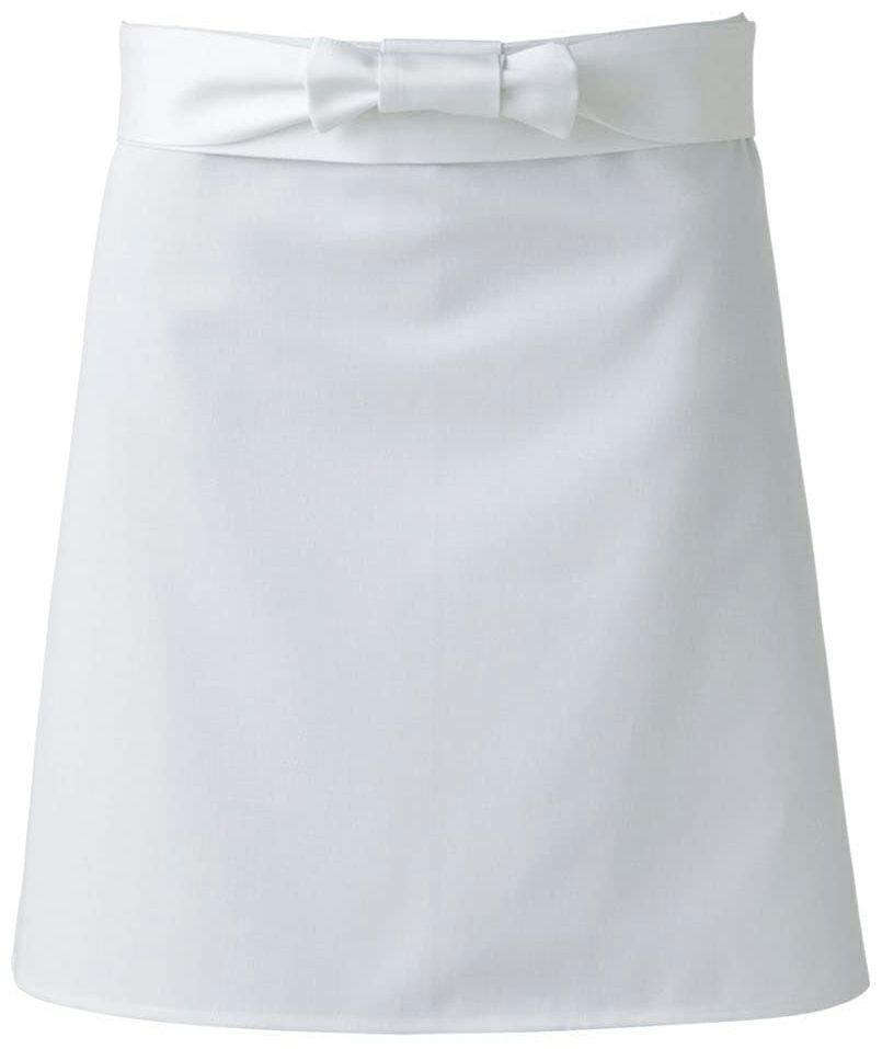 腰下調理前掛け（制電素材）:ホワイト