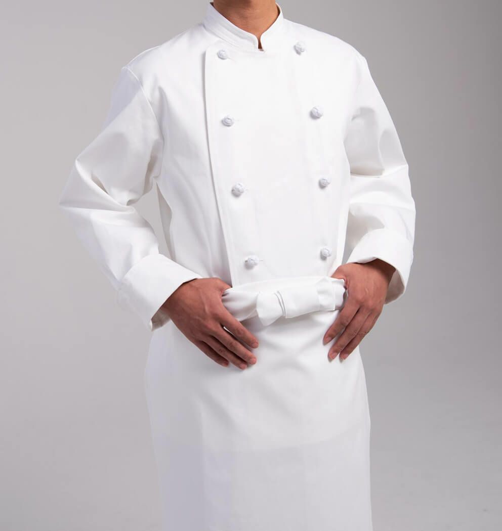 調理前掛けの着用写真