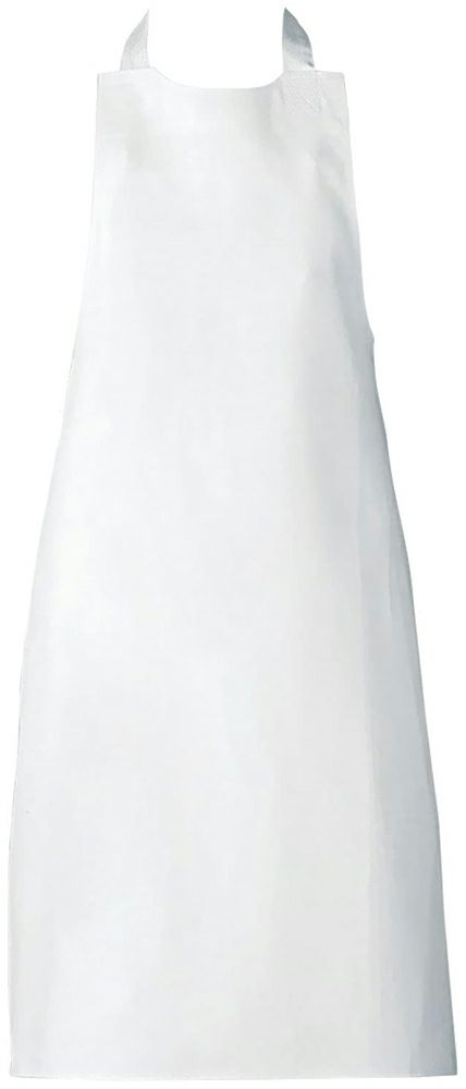 調理用胸当てエプロン（綿100％）:ホワイト