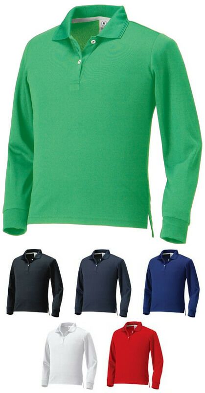 レディース長袖ポロシャツ（ポケットなし）[KURO-25446L]