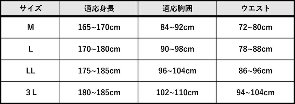 サイズ表