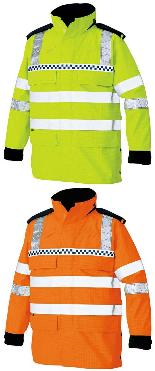 反射テープ付きレインコート上着