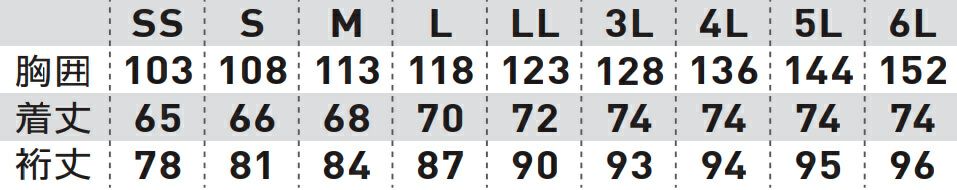 サイズ表