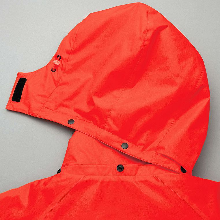 フード取り外し（後ろボタン）