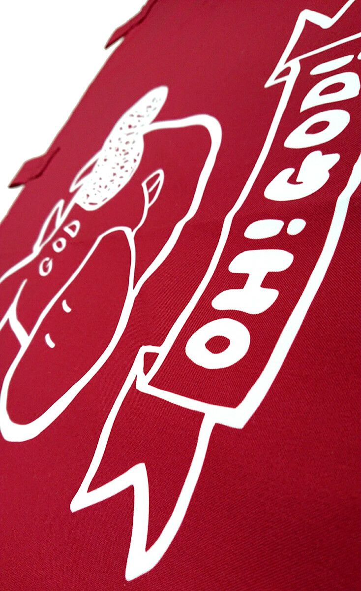 オーダー暖簾のプリント部分のアップ写真