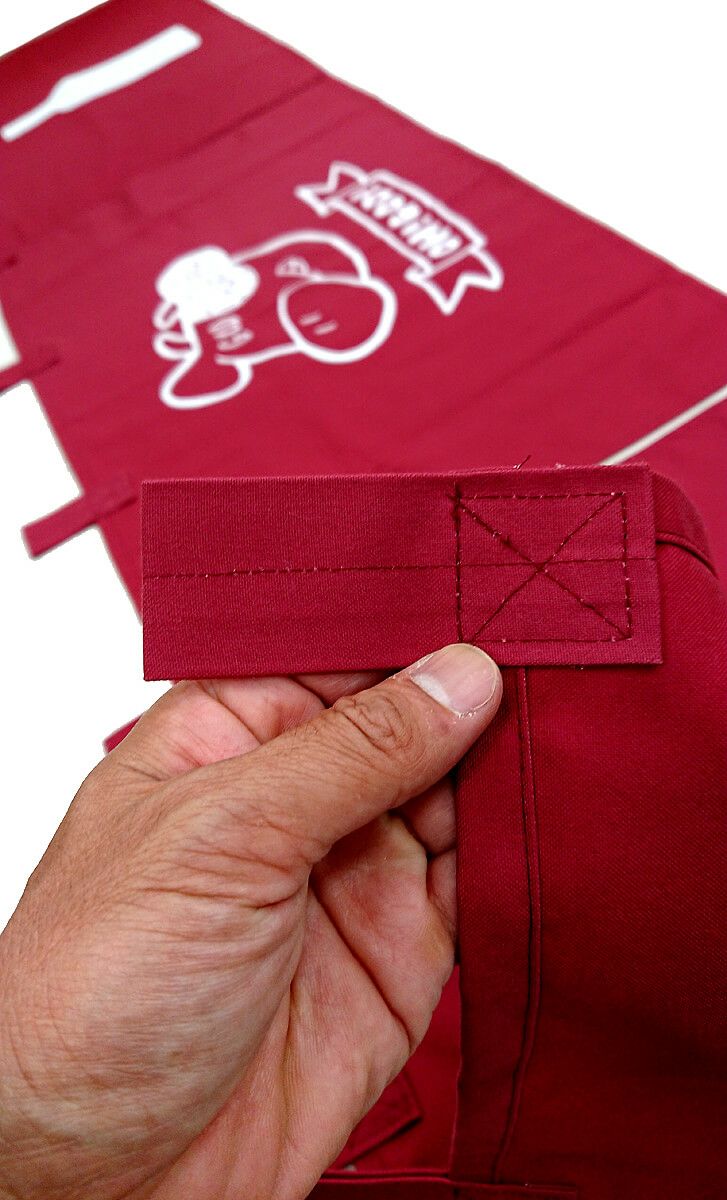 オーダー暖簾の縫製部分