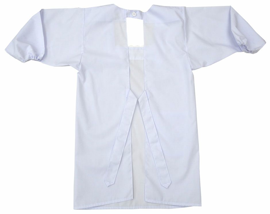 割烹着】角エリ洋装エプロン（日本製・裾フリルなし）[KWI-6