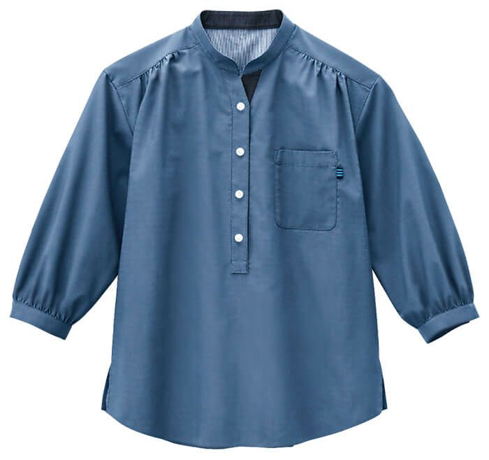 レディース・スタンドカラーデニムシャツ[BNUN-24242]