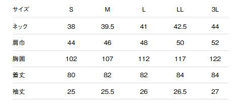 サイズ表