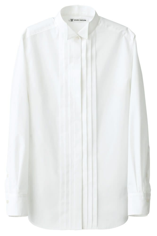 ウイングカラー長袖ワイシャツ [7-CH4441]　ホワイト＃0