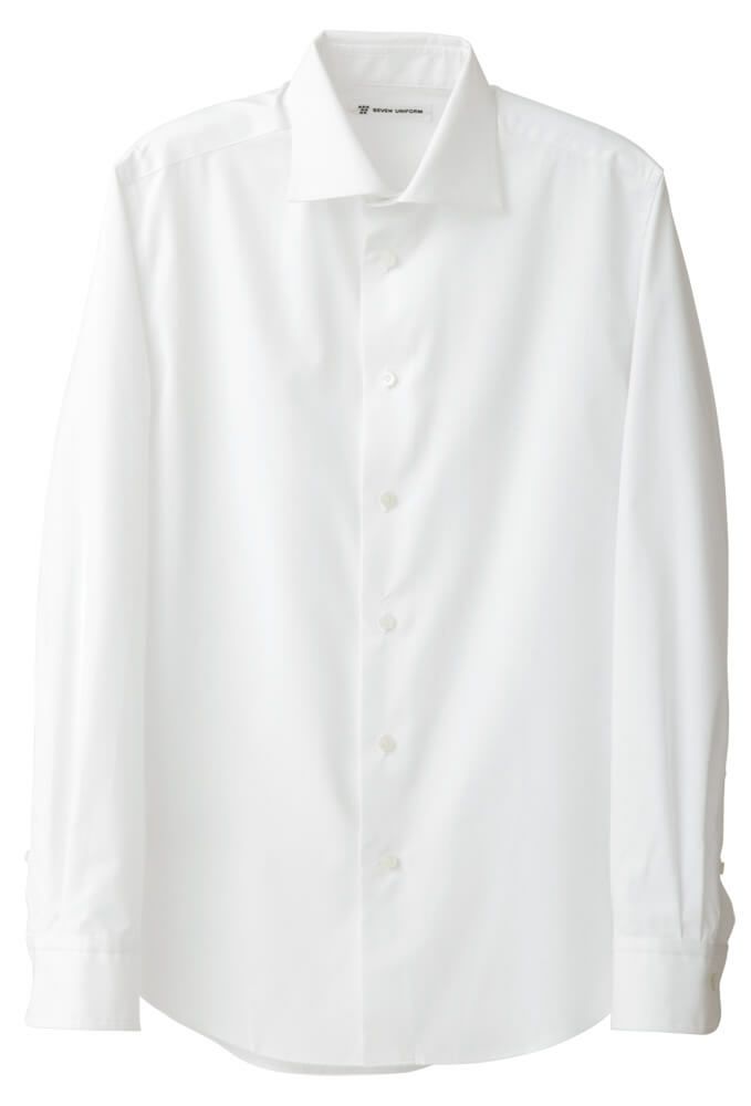 【男性用】フォーマルシャツ（透け防止・UVカット） [7-CH4430]　ホワイト＃0