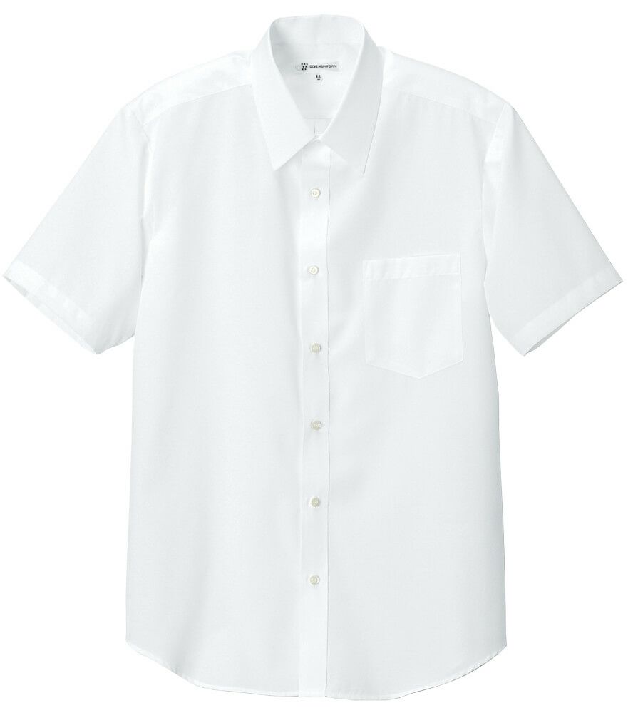 【男性用】半袖ワイシャツ（形態安定・吸水速乾） [7-CH1793]　ホワイト＃0
