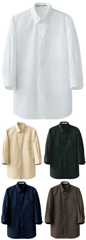 7分袖ワイシャツ（抗菌防臭・男女兼用）[7-CH4454]