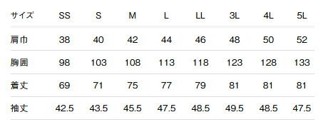 サイズ表