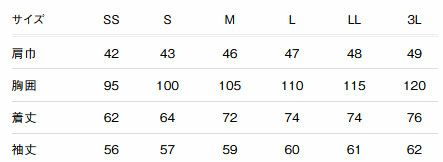 サイズ表