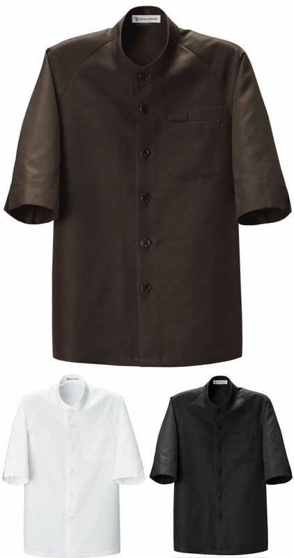 5分袖スタンドカラーコート [7-BA1223]