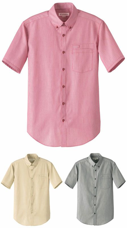 【男性用】半袖ボタンダウンシャツ [7-WH7607]