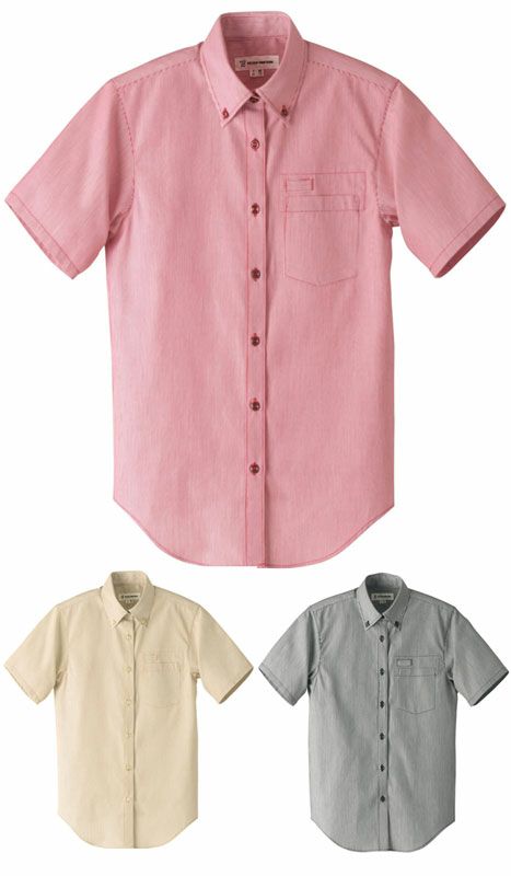 【女性用】半袖ボタンダウンシャツ [7-WH7608]