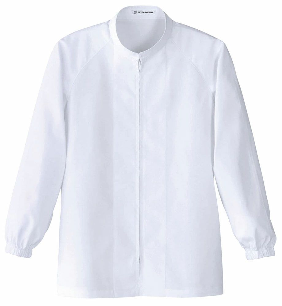 衛生白衣コート[体毛落下防止][男女兼用][長袖][7-WA491]　ホワイト＃0