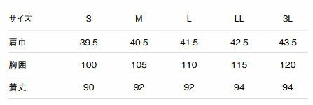 サイズ表