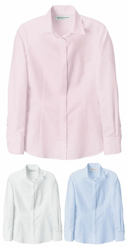 スキッパーカラーブラウス（透け防止） [7-CF4421]