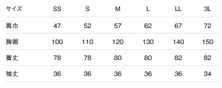 サイズ表