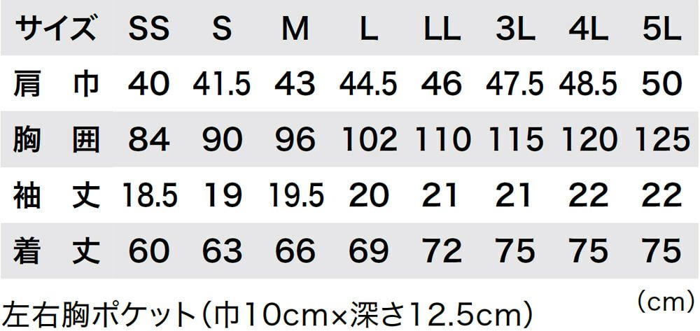 サイズ表