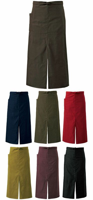 【和風】ロングエプロン [7-ET3476]