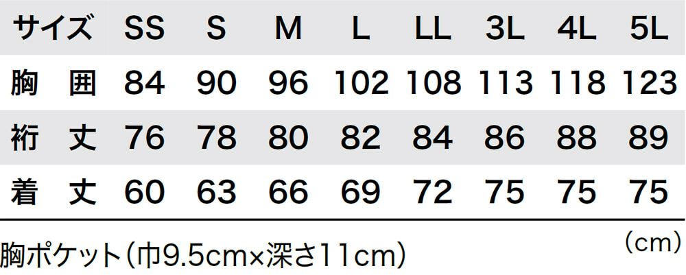 サイズ表